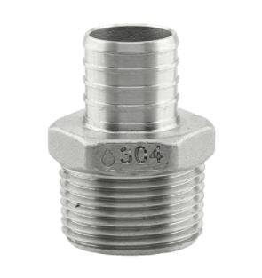 Adaptateur en acier inoxydable PEX 3/4" * MNPT 1" - Airablo