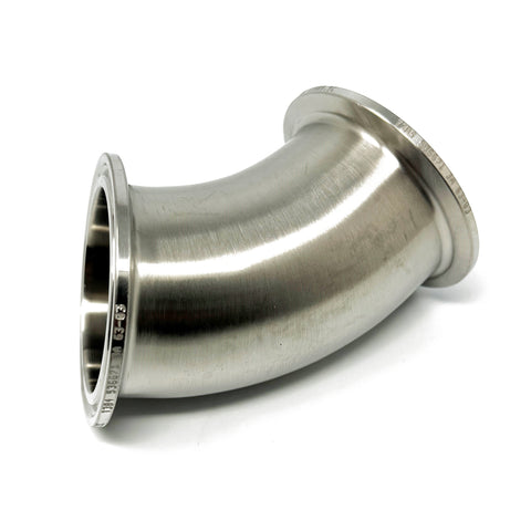 Coude 45° acier inoxydable ss316 Tri-clamp sanitaire