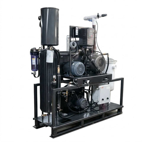Unité de vide  8 à 200 CFM (Électrique) 800 à 20 000 entailles kit compact avec valve (VFD)