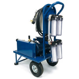 High pressure pump for misting system with wheel